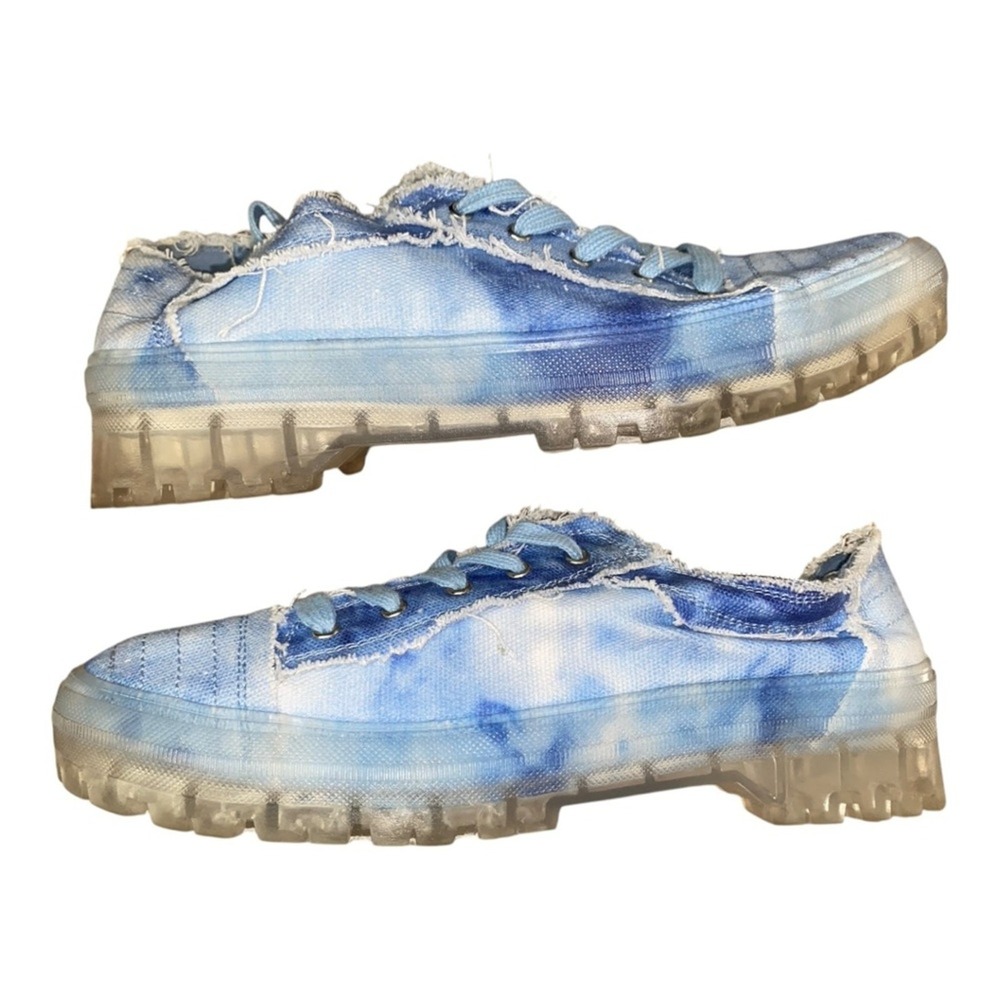 Forever 21 Multi-Color Blue Denim Sneakers Women's Size 9 m